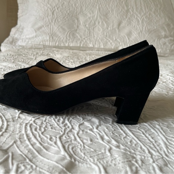 Italian Black Suede Pumps. 2”heel - Picture 2 of 6